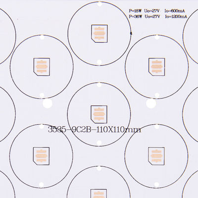 Διπλός πλαισιωμένος πίνακας κυκλωμάτων PCB αλουμινίου PCB 5W ODM DIY cOem