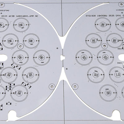 Πάχος 1.6mm βάση αργιλίου πινάκων κυκλωμάτων των οδηγήσεων συνήθειας 2.0mm